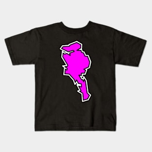 Simple Quadra Island in Pink Magenta - Bright Silhouette - Quadra Island Kids T-Shirt